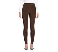 Lands' End Women's Sport Knit High Rise Corduroy Leggings, Rich Coffee, Large