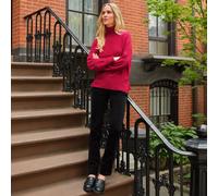 Lands' End Women's Straight Leg Stretch Cord Jeans, Mid Rise in Black | Size: 16XL lands end Black 16XL