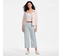 Lands' End Women's Striped Cropped Chinos in Blue | Size: 14-16 lands end Blue 14-16