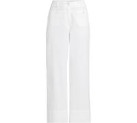 Lands' End Women's Striped Cropped Chinos in White | Size: 8 lands end White 8