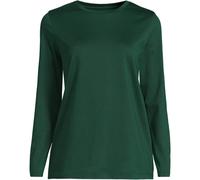 Lands' End Women's Supima Long Sleeve Crew Neck T-shirt in Bottle Green | Size: 16-18 lands end Bottle Green 16-18