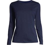 Lands' End Women's Supima Long Sleeve Crew Neck T-shirt in Dark Navy | Size: 8 lands end Dark Navy 8