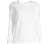 Lands' End Women's Supima Long Sleeve Crew Neck T-shirt in White | Size: 8 lands end White 8