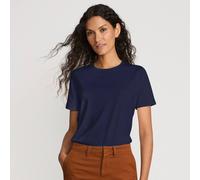 Land’s End - Women’s Supima Short Sleeve Crew Neck Blue T-Shirt - M Size - 100% Supima Cotton Jersey - Easy Care - Relaxed Fit - Women's Clothing, Ladies Tops