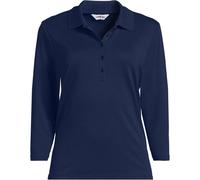Lands' End Women's Three-Quarter Sleeve Polo Shirt in Navy | Size: 10-12 lands end Navy 10-12