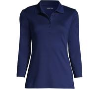 Lands' End Women's Three-Quarter Sleeve Supima Polo Shirt in Navy | Size: 24-26 lands end Navy 24-26