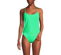 Lands' End Women's Tugless Quick Dry Strappy Back Tankini Top in Mint | Size: 14 lands end Mint 14