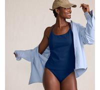 Lands' End Women's Tugless Quick Dry Strappy Back Tankini Top in Navy | Size: 12 lands end Navy 12