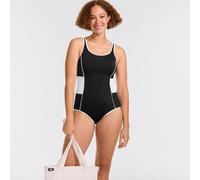 Lands' End Women's Tugless Scoop Neck Colourblock Swimsuit in Black | Size: 8 lands end Black 8