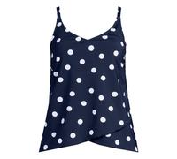 Lands' End Women's Tulip Hem Tankini Top in Navy | Size: XS lands end Navy XS