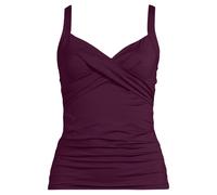 Lands' End Women's V-Neck Wrap Tankini Top in Burgundy | Size: 16 lands end Burgundy 16