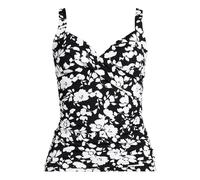 Lands' End Women's V-Neck Wrap Tankini Top in Jet Black | Size: 14 lands end Jet Black 14