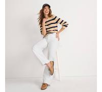 Lands' End Women's Wide Leg Jeans, High Waisted in White | Size: 14-16R lands end White 14-16R