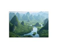 Landscape 3D Canvas Wall Art Natural Scenery Prints Painting Wall Artwork Picture for Living Room Bedroom Home Decorations Ready To Hang 20x30inch(50x75cm)