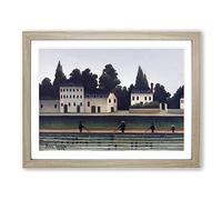 Landscape And Four Fisherman By Henri Rousseau Classic Painting Framed Print | A3 Oak Framed Wall Art | Ready to Hang | Classic Historical Picture | Living Room Bedroom Lounge Office