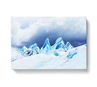 Landscape Arctic Glacier No.2 Modern Canvas Wall Art Print Ready to Hang, Framed Picture for Living Room Bedroom Home Office Décor, 50x35 cm (20x14 Inch)