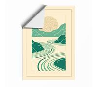 Landscape at Daylight Minimalist Unframed Wall Art Print A1 (84.1×59.4cm), Wall Decor for Living Room, Bedroom, Office & Home, Art Gift