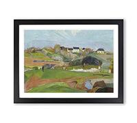 Landscape At Le Pouldu By Paul Gauguin Classic Painting Framed Print | A4 Black Framed Wall Art | Ready to Hang | Classic Historical Picture | Living Room Bedroom Lounge Office