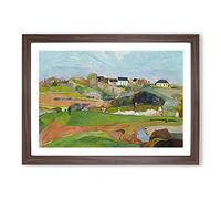 Landscape at Le Pouldu by Paul Gauguin Framed Print | A2 Walnut Framed Wall Art | Ready to Hang | Modern Nature Picture | Living Room Bedroom Lounge Office