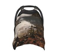 Landscape Baby Car Seat Canopy Cover, Multi Use Breathable Nursing Breastfeeding Covers for Mom Soft Stroller Sun Shade Newborn Shower Gift