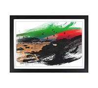 Landscape Baiona Spain Sunset & Birds V2 Framed Print | A2 Black Framed Wall Art | Ready to Hang | Modern Landscape Picture | Living Room Bedroom Lounge Office