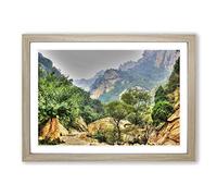 Landscape Beijing China Forest & Moutains Framed Print | A2 Oak Framed Wall Art | Ready to Hang | Modern Landscape Picture | Living Room Bedroom Lounge Office