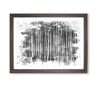 Landscape Birch Tree Forest Vol.3 V4 Modern Framed Wall Art Print, Ready to Hang Picture for Living Room Bedroom Home Office Décor, Walnut A3 (46 x 34 cm)