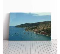Landscape Boats in The Franch Port of Monaco (1) Canvas Print | Gallery Wrapped 30mm Frame Wall Art | 30x20 inches | Ready to Hang | Modern Landscape Picture | Living Room Bedroom Lounge Office