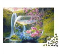 Landscape Bottled Beauty Jigsaw Puzzle Educational Puzzle Game Suitable for Home Decoration Relatively Difficult 300pcs (40x28cm)