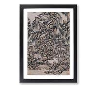 Landscape by Wang Yuanqi Framed Print | A2 Black Framed Wall Art | Ready to Hang | Modern Nature Picture | Living Room Bedroom Lounge Office