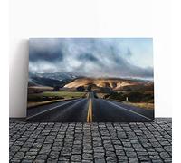 Landscape California Mountain Open Road (1) Canvas Print | Gallery Wrapped 30mm Frame Wall Art | 30x20 inches | Ready to Hang | Modern Landscape Picture | Living Room Bedroom Lounge Office