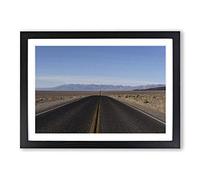 Landscape California Mountain Open Road (3) Framed Print | A2 Oak Framed Wall Art | Ready to Hang | Modern Landscape Picture | Living Room Bedroom Lounge Office