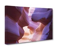 Landscape Canyon Sandstone No.5 Modern Canvas Wall Art Print Ready to Hang, Framed Picture for Living Room Bedroom Home Office Décor, 24x16 Inch (60x40 cm)