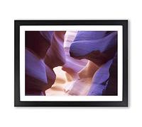 Landscape Canyon Sandstone No.5 Modern Framed Print | A3 Black Framed Wall Art | Ready to Hang | Modern Nature Picture | Living Room Bedroom Lounge Office