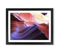 Landscape Canyon Sandstone No.6 Modern Framed Wall Art Print, Ready to Hang Picture for Living Room Bedroom Home Office Décor, Black A2 (64 x 46 cm)