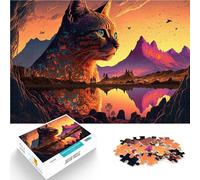 Landscape CatPuzzles for teenagers 1000 Piece Challenging To Complete But Fun And Humorous Wishlist with Santa Claus 38x26cm