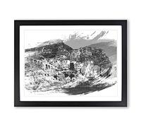 Landscape Cinque Terre Italy Vol.1 V1 Modern Framed Print | A3 Black Framed Wall Art | Ready to Hang | Modern Nature Picture | Living Room Bedroom Lounge Office