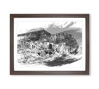 Landscape Cinque Terre Italy Vol.1 V1 Modern Framed Print | A3 Walnut Framed Wall Art | Ready to Hang | Modern Nature Picture | Living Room Bedroom Lounge Office