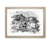 Landscape Cinque Terre Italy Vol.1 V4 Modern Framed Print | A3 Oak Framed Wall Art | Ready to Hang | Modern Nature Picture | Living Room Bedroom Lounge Office