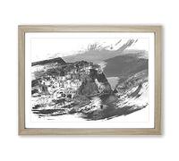 Landscape Cinque Terre Italy Vol.2 V1 Modern Framed Print | A3 Oak Framed Wall Art | Ready to Hang | Modern Nature Picture | Living Room Bedroom Lounge Office