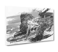 Landscape Cinque Terre Italy Vol.3 V1 Canvas Print | Gallery Wrapped 30mm Frame Wall Art | 24x16 inches | Ready to Hang | Modern Landscape Picture | Living Room Bedroom Lounge Office