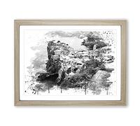 Landscape Cinque Terre Italy Vol.3 V4 Modern Framed Print | A4 Oak Framed Wall Art | Ready to Hang | Modern Nature Picture | Living Room Bedroom Lounge Office