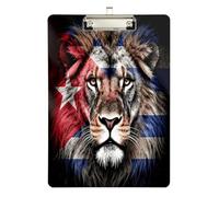 Landscape clipboard Cuba Flag African Lion Cuban Pride Transparent for Soccer Truck Driver Size 9 x 12.5 Tablas para escribir