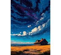 Landscape Cottage 50 Piece Jigsaw Puzzle for Adults, Creativity, Challenging and Difficult Puzzle, Brain Teaser Puzzles for Adults 50 Pieces for The Whole for Women, Men