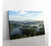 Landscape Dalat Vietnam Mountain Landscape Modern Canvas Wall Art Print Ready to Hang, Framed Picture for Living Room Bedroom Home Office Décor, 76x50 cm (30x20 Inch)