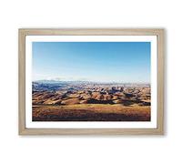 Landscape Desert Drought Framed Print | A2 Oak Framed Wall Art | Ready to Hang | Modern Landscape Picture | Living Room Bedroom Lounge Office