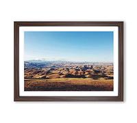 Landscape Desert Drought Framed Print | A2 Walnut Framed Wall Art | Ready to Hang | Modern Landscape Picture | Living Room Bedroom Lounge Office