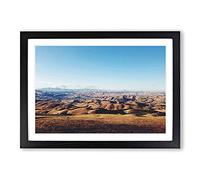 Landscape Desert Drought Framed Wall Art Print A2 Black