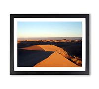 Landscape Desert Sand Morocco No.1 Modern Framed Print | A2 Black Framed Wall Art | Ready to Hang | Modern Landscape Picture | Living Room Bedroom Lounge Office