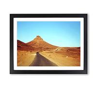 Landscape Desert Sand Morocco No.3 Modern Framed Print | A2 Black Framed Wall Art | Ready to Hang | Modern Landscape Picture | Living Room Bedroom Lounge Office